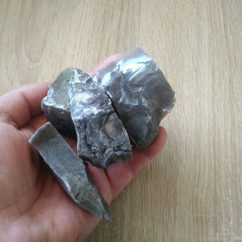 Obsidienne argenté brute, pierres naturelles, précieuses, pierres de guérison, chakra 224gr