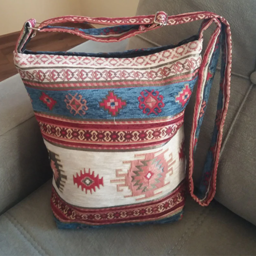 Sac en bandoulière artisanale, sac en bandoulière arménien, sac de la roue de l'éternité
