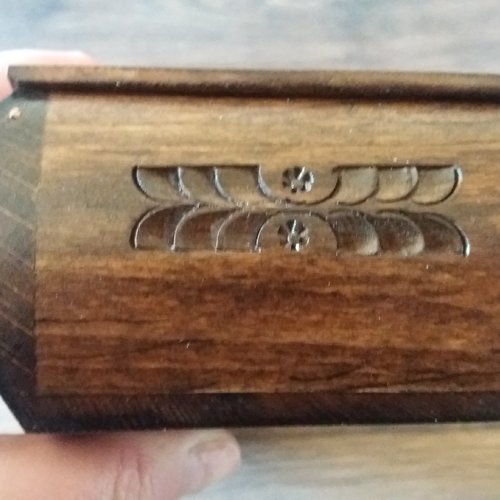 Boîte En Bois Ronde Arménienne Faite Main - Nœud Sans Fin - Décorative - 12 Cm