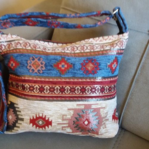 Sac en bandoulière artisanale, sac en bandoulière arménien, sac ethnique, sac à épaule