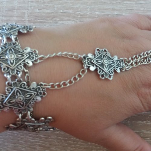 Bracelet bague arménienne, chaîne à la main bracelet, harnais à la main
