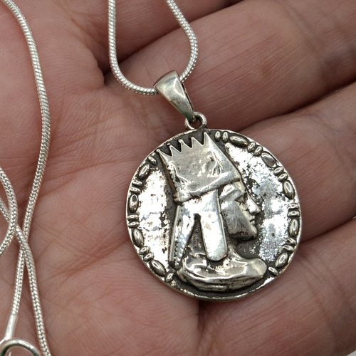Tigrane pendentif en argent sterling, bijoux arméniens, collier du roi arménien
