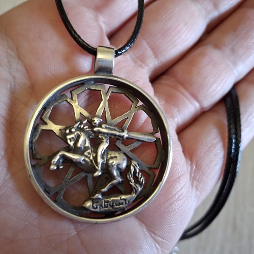 David de sassoun pendentif en argent sterling, bijoux arméniens