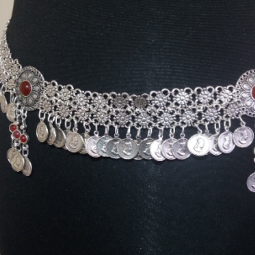 Ceinture arménienne fleurie à maillons argenté de tigrane le grand