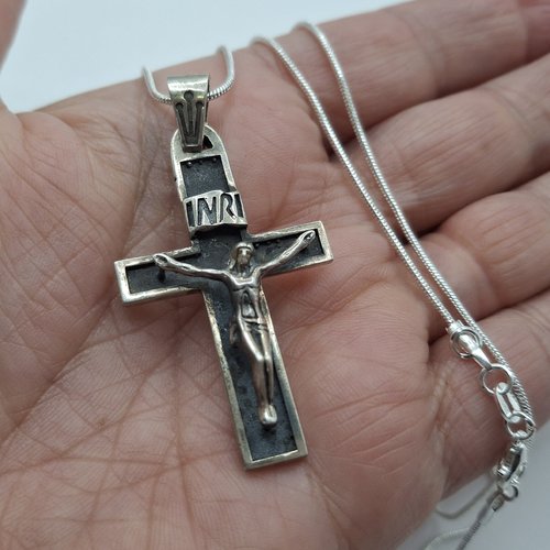 Pendentif croix de jésus en argent sterling – croix arménienne de foi