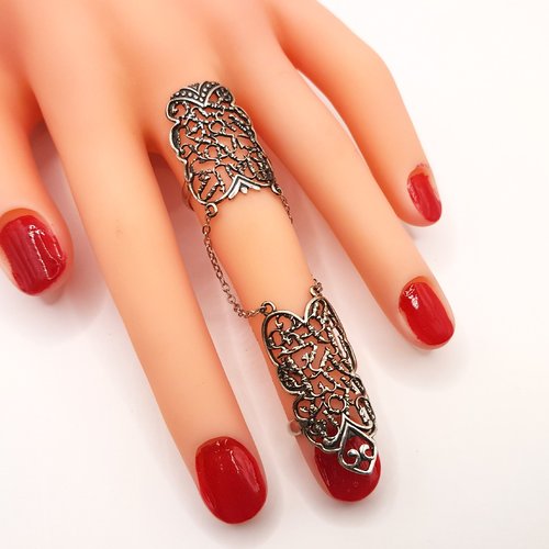 Bague double ajustable alphabet arménien – argent sterling .925