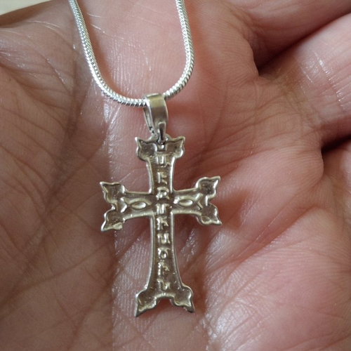 Pendentif croix arménienne etchmiadzin en argent sterling