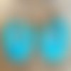 Boucles d'oreilles au crochet turquoise