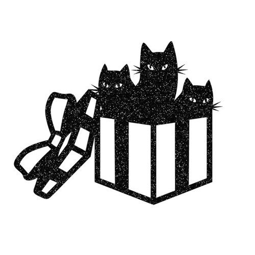Thermocollant personnalisable: chats dans la boîte