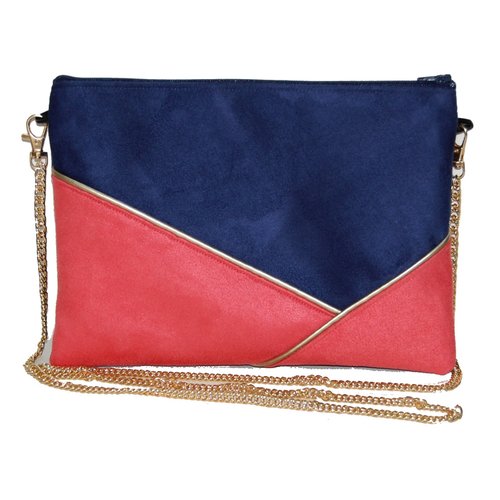 sac pochette bleu marine