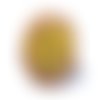 Pendentif agate  jaune 57 x 43 mm *