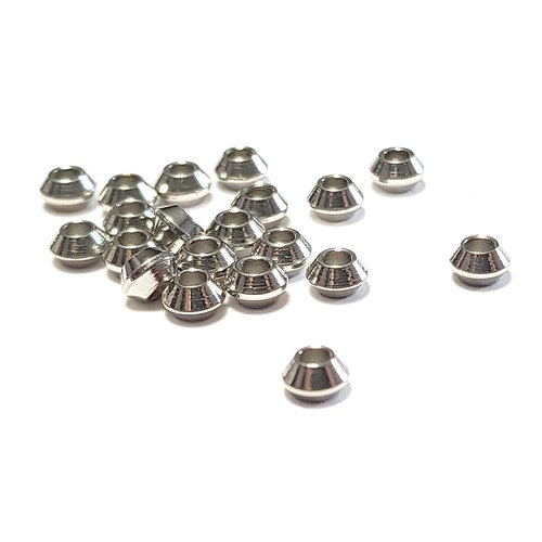 20 perles bicones acier inoxydable 4mm