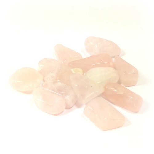 100 gr d'éclats de quartz rose polis 20/30 mm