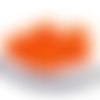 10 perles en silicone orange 10 mm