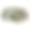Perles pointe courte en verre gris bleu électroplate 8 mm (x100)