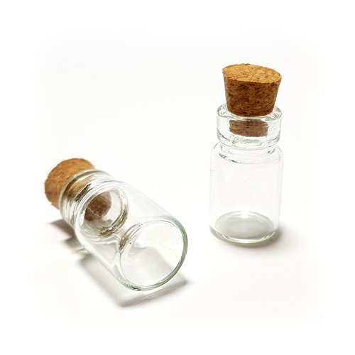 Mini fiole bouteille en verre 18 mm (x1) - Un grand marché