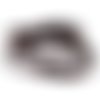 Cordon cuir carré 4 mm marron (0.75 mètre)