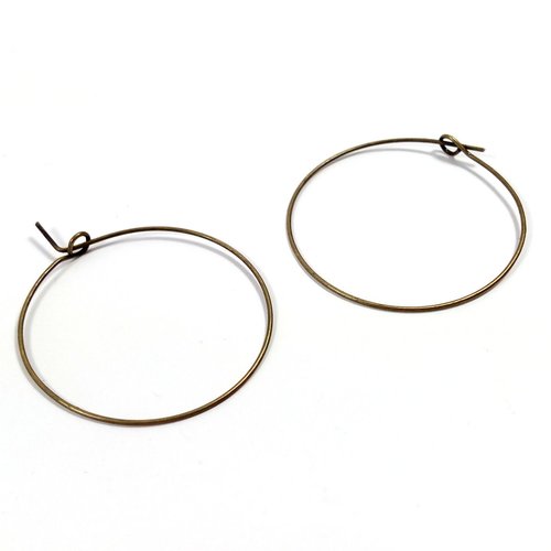 10 anneaux style créoles 35mm bronze
