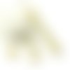 Perles en verre aspect granité 8 mm ivoire (x20)