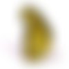 Tranche d'agate jaune pierre pendentif 84 x 46 mm