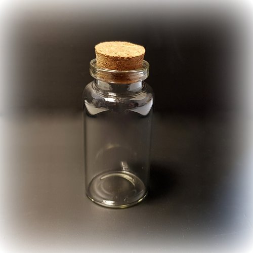 Fiole en verre avec bouchon en liège 6 cm - Transparent