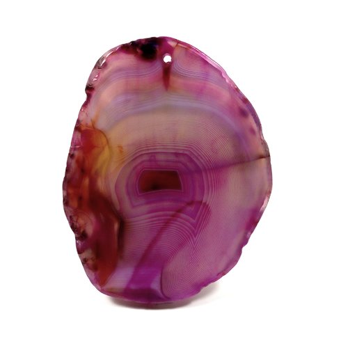 Grande tranche d'agate veinée violet 74 x 58 mm