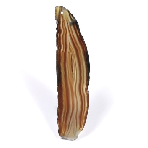 Longue tranche d'agate naturelle marron 118 x 29 mm