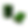 2 perles en céramique rectangle 30 mm x 22 mm vert foncé