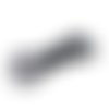 Cordon polyester gris 2 mm style coton ciré vendu au mètre