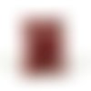 Pendentif verre lampwork, rectangle rouge rayé 45  x 35 mm