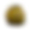 Pierre agate tranche pendentif jaune 61 mm x 58 mm