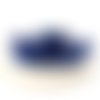 Perles en verre drawbench 10 mm bleu foncé irisé x20