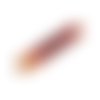 Pendentif baton en agate marron 63 mm