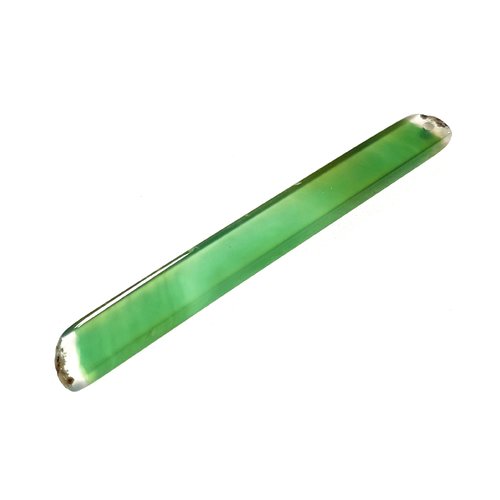 Pendentif baton en agate vert 86 mm