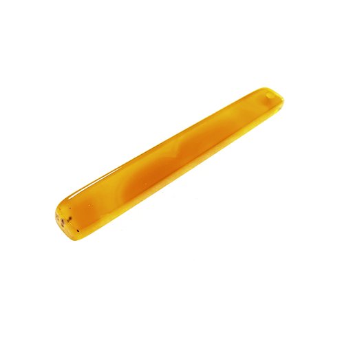 Pendentif baton en agate jaune 68 mm