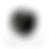 Perle chiffre " 0 " cube acrylique noir 7 mm
