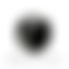 Perle chiffre "  6  " cube acrylique noir 7 mm
