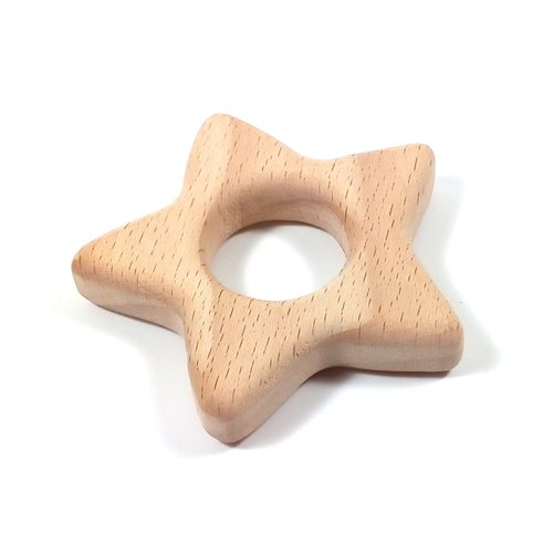 1 anneau étoile en bois 57 mm