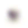 1 perle en céramique 12 mm pensées violettes