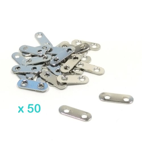 50 connecteurs plats séparateurs de perles 11 mm /