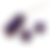 10 perles howlite rondelles violettes 10 mm