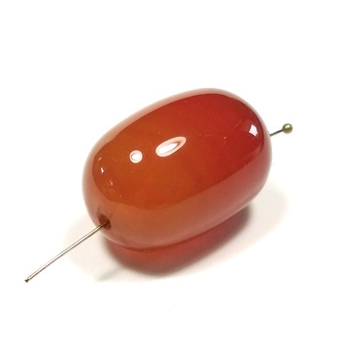 1 grosse perle olive en agate naturelle 28 mm x 19 mm