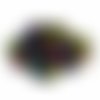 50 perles cube coeur 7 x 7 mm coeurs colorés sur fond noir