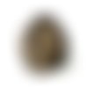 Pendentif en pierre agate tranche agate gris noir 61 x 50 cm