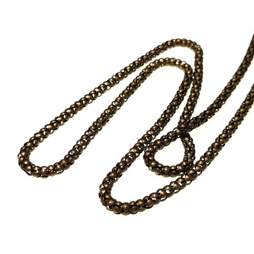 Chaine mailles épis 4 mm métal bronze vendue au mètre