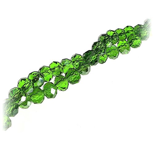 90 perles à facettes 6 mm vert ab - perles abaques