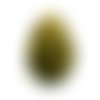1 pendentif goutte pierre agate veine de dragon jaune 52 mm x 35 mm
