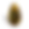 1 pendentif goutte pierre agate veine de dragon jaune 60 mm x 34 mm