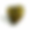 1 pendentif coeur pierre agate veine de dragon jaune 57 mm x 46 mm
