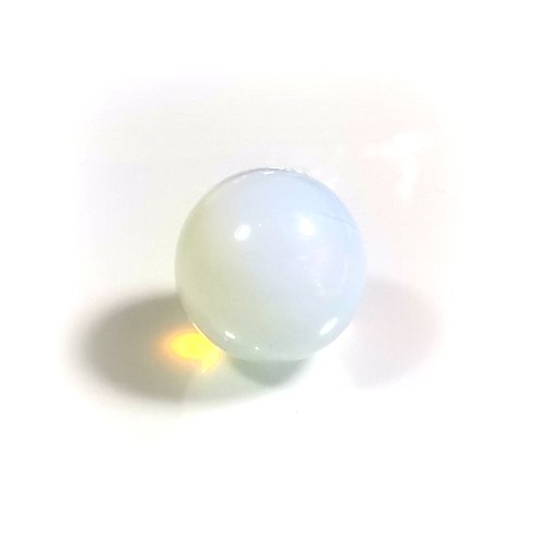 1 perle pierre non percée 12mm opale - verre opalisé